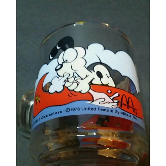 2 Vintage Garfield Glass Mugs - Picture 4 of 5